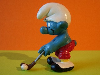 Schleich Golferschlumpf Figur – Detailreiche Schlümpfe-Figur Ca. 6 Cm Groß